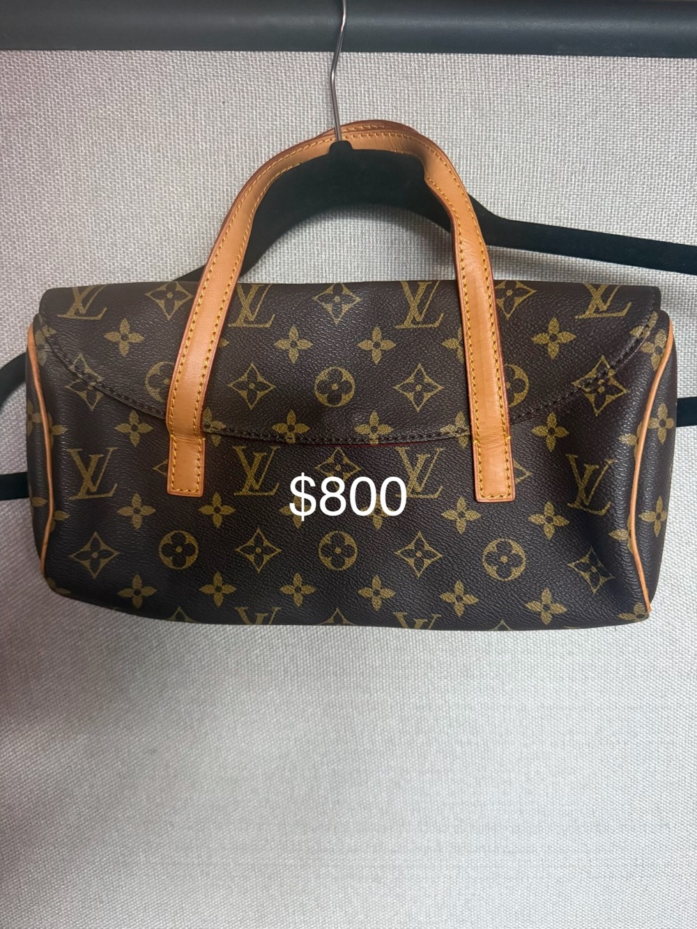 Louis Vuitton Brown Monogram Canvas Duffel with Tan Handles